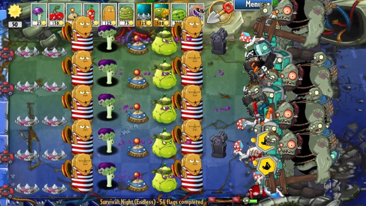 Plants vs. Zombies: Garden Warfare _ Potato-mine & squash Vs 999999 Zombies in 102 Flags come out.