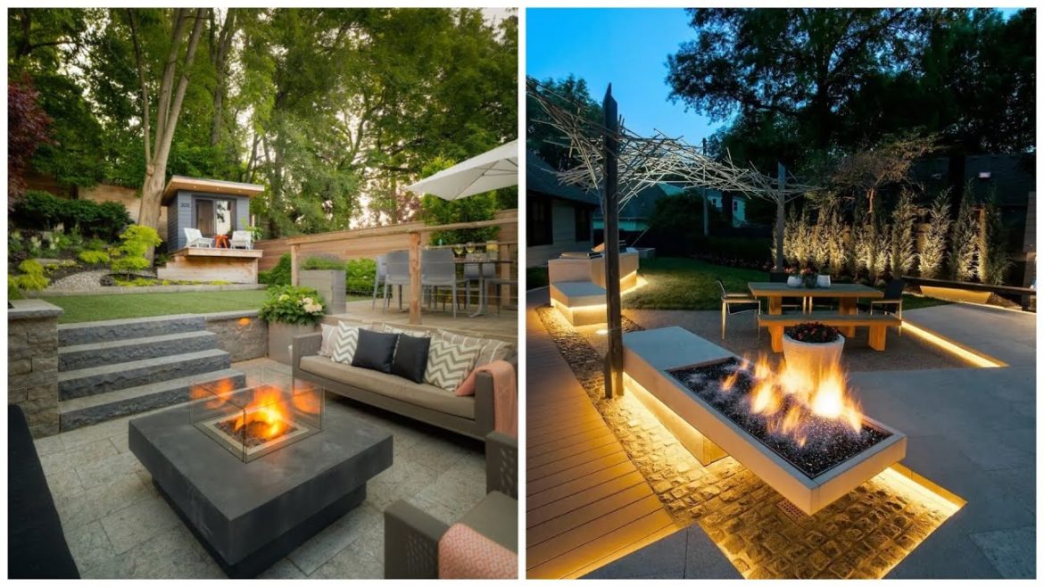 Landscaping ideas: Biofireplaces in the garden and backyard! 30 beautiful examples!