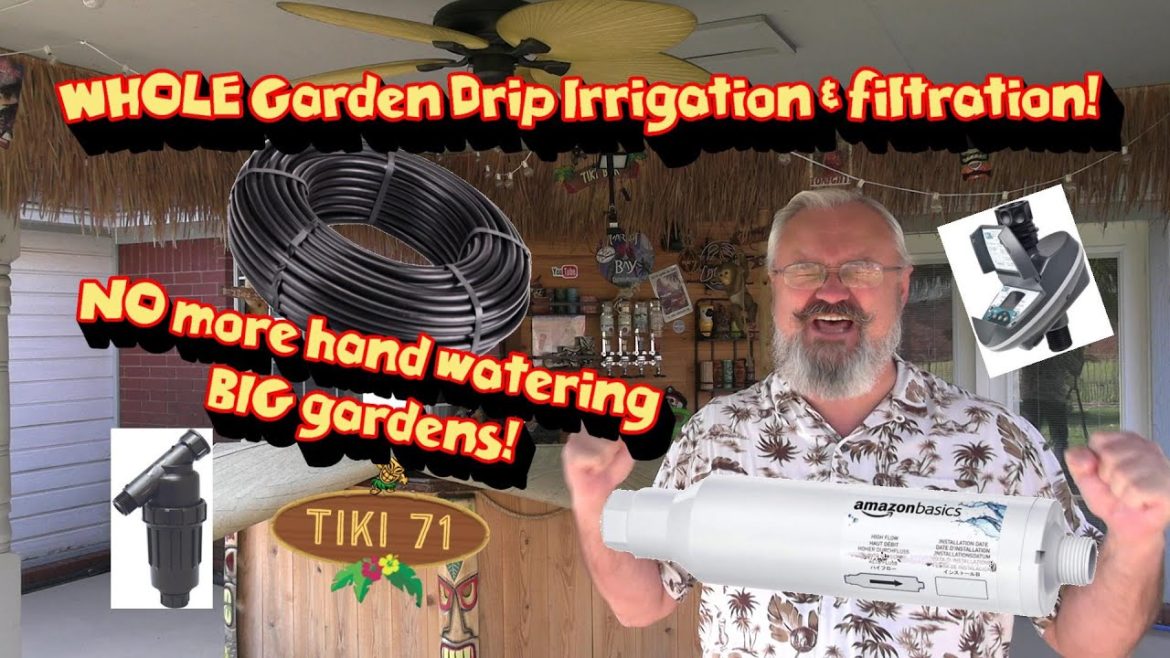 Automated Backyard Garden Drip Irrigation!  Have a BIG Garden & Time to Enjoy It! #garden #watering