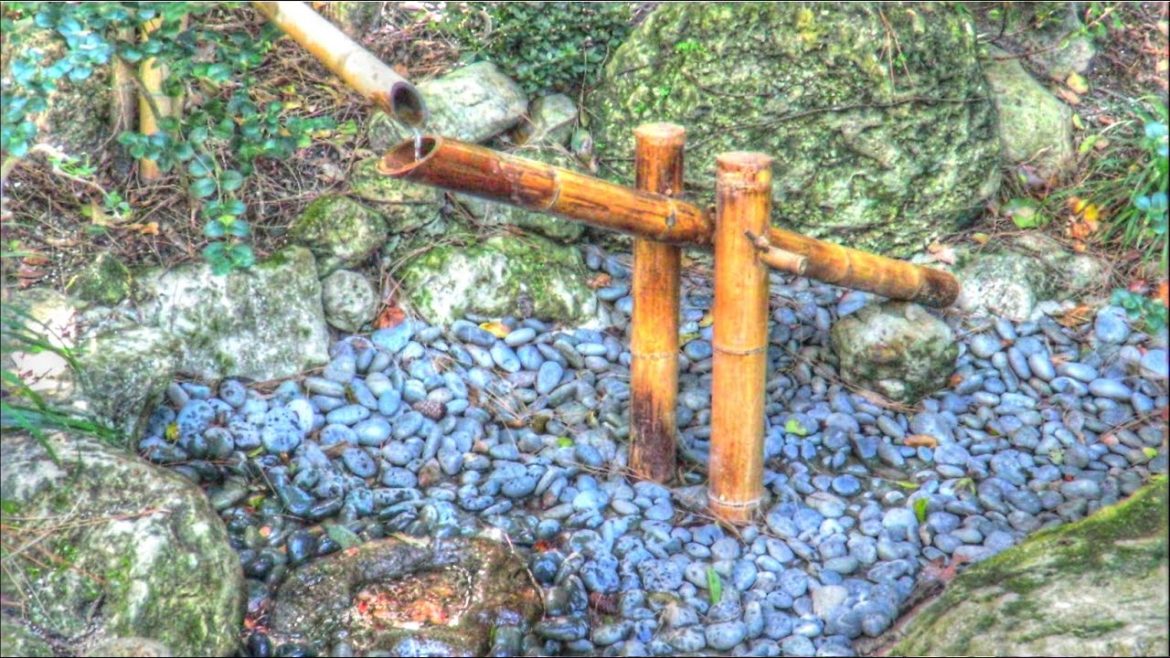 Japanese Shishi Odoshi "Deer Scarer" Bamboo Water Fountain