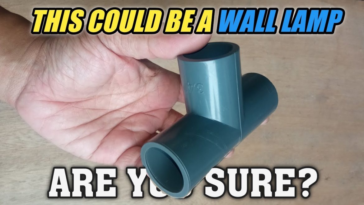 DIY Outdoor Garden Wall Lamp | Simple Craft Ideas from PVC Pipe