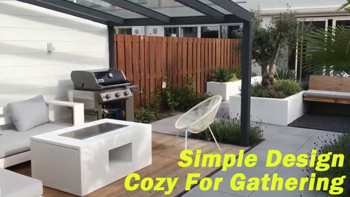 Home Backyard Tour - A Modern House With Beautiful Small Backyard Garden Cozy For Gathering