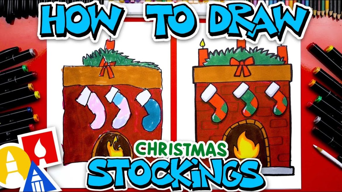 How To Draw Stockings Hung By The Fireplace How To Draw Stockings Hung By The Fireplace