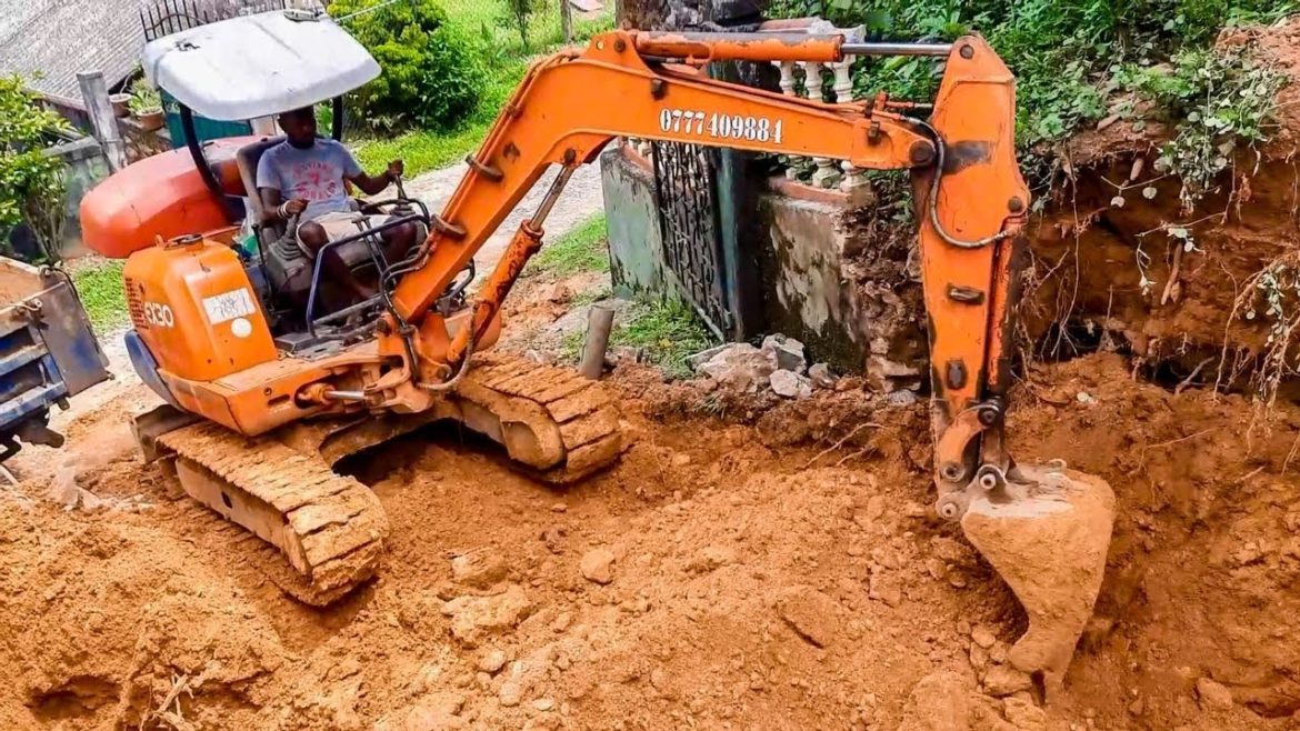 Garden Excavation In Our Neighbor House & Loading Dump Trucks With Excavator | Routine Machines Garden Excavation In Our Neighbor House & Loading Dump Trucks With Excavator | Routine Machines