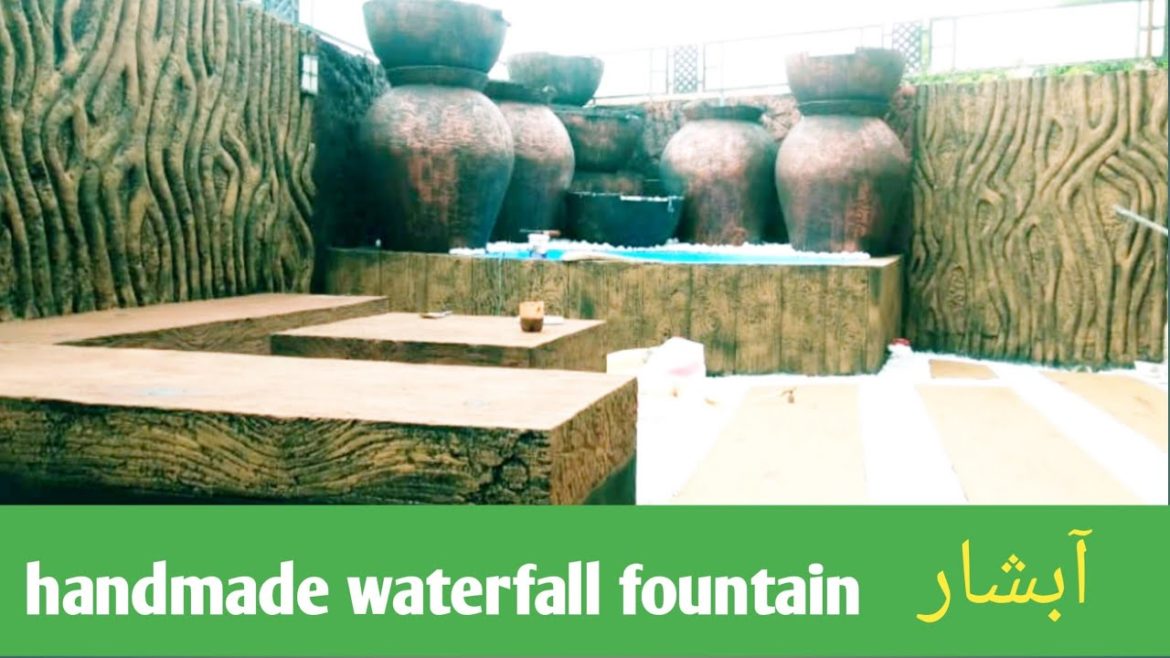 Handmade waterfall fountain | garden decorations | landscape design for lawn | #waterfall #garden