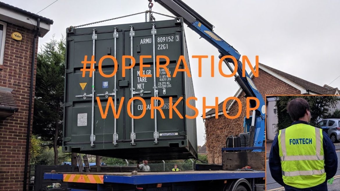 We put a 20ft shipping container in the garden – #OperationWorkshop We put a 20ft shipping container in the garden - #OperationWorkshop