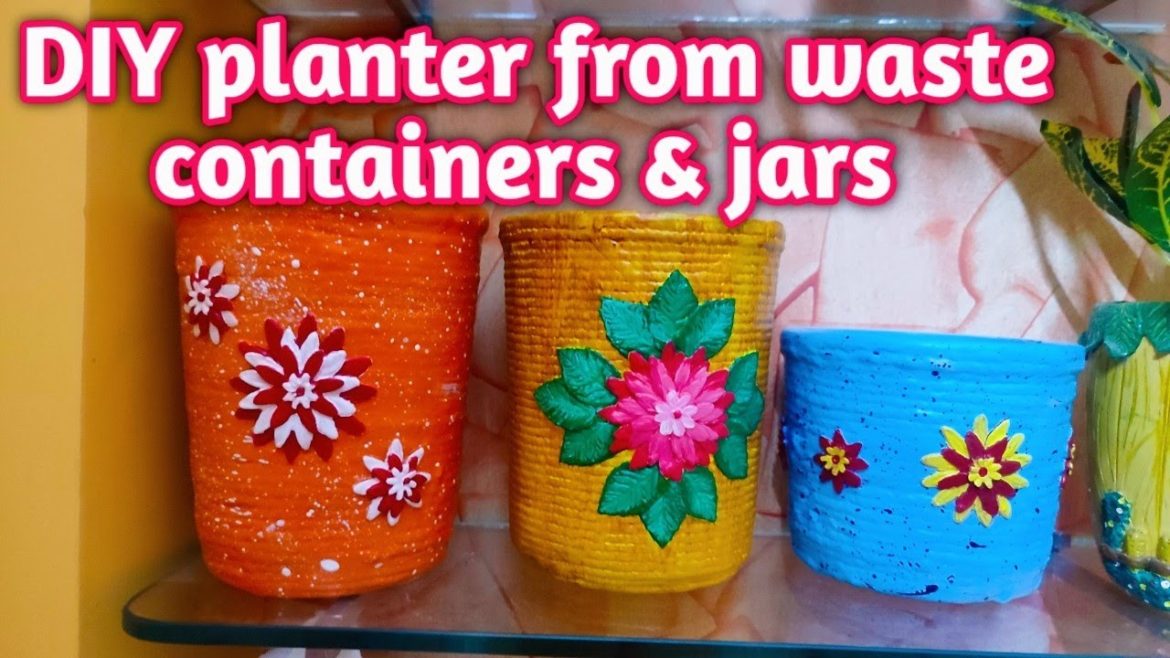 DIY Planter from waste plastic container