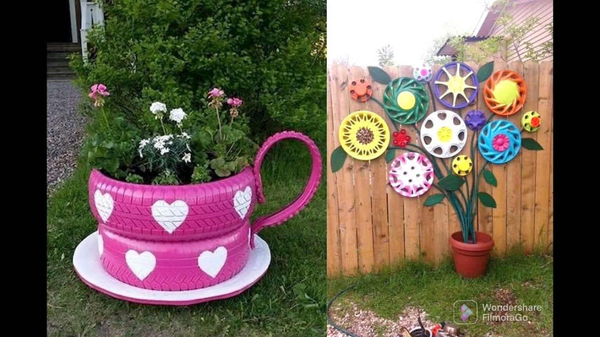 Garden decoration art/Garden arrangement ideas/garden art