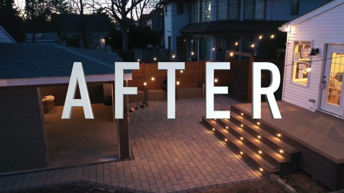 Small Backyard Gets EPIC Makeover - Full Project Time Lapse 2022