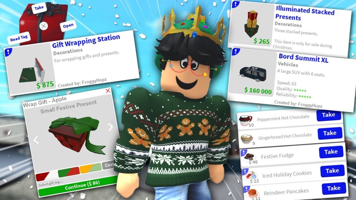NEW BLOXBURG CHRISTMAS UPDATE... GIFT WRAPPING, NEW FOODS, CAR AND MORE!