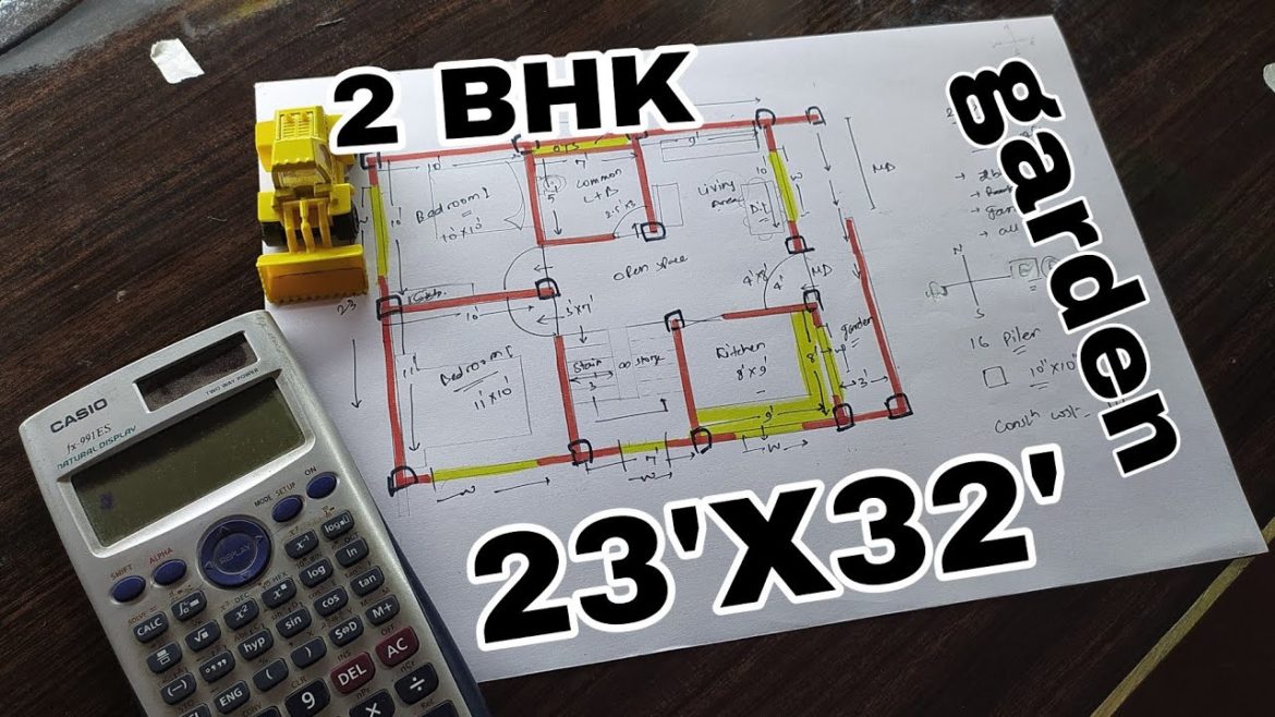 23*32 sqft 2 bhk East facing house plan / house plan with garden small family ghar ka design 23*32 sqft 2 bhk East facing house plan / house plan with garden small family ghar ka design