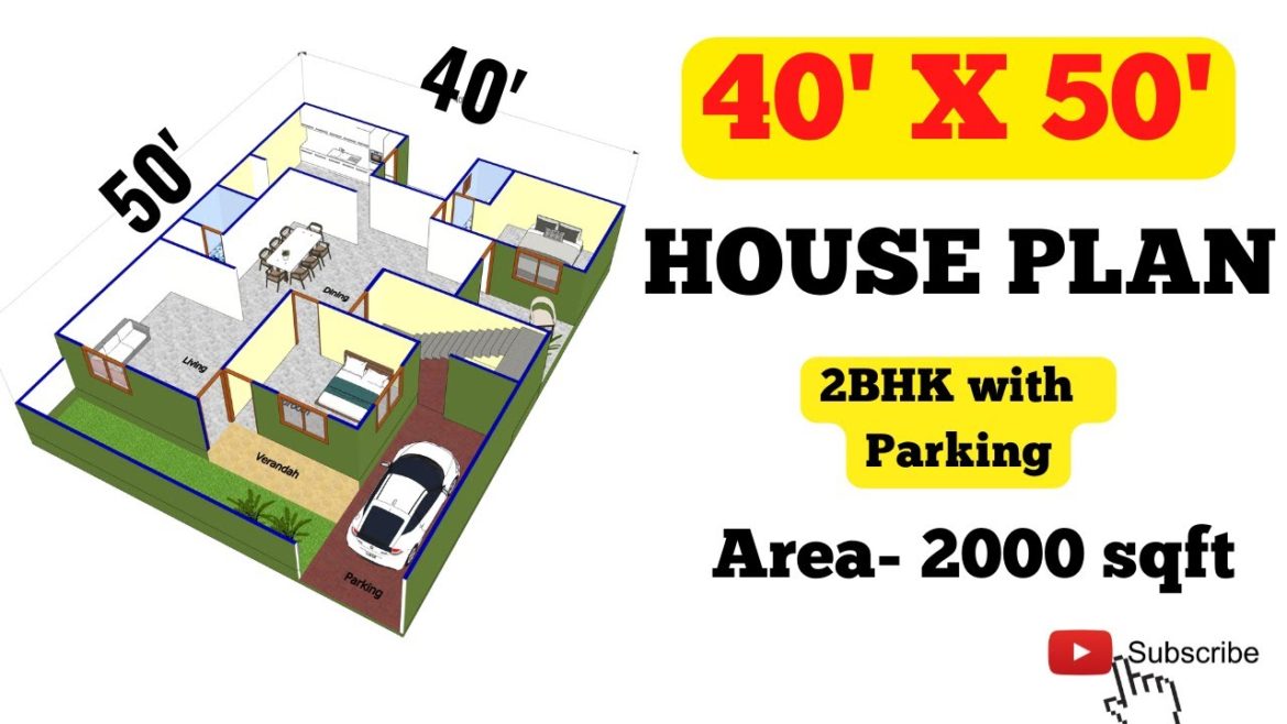 40 x 50 House Plan 3d | 40x50 house design | 40x50 ghar ka naksha