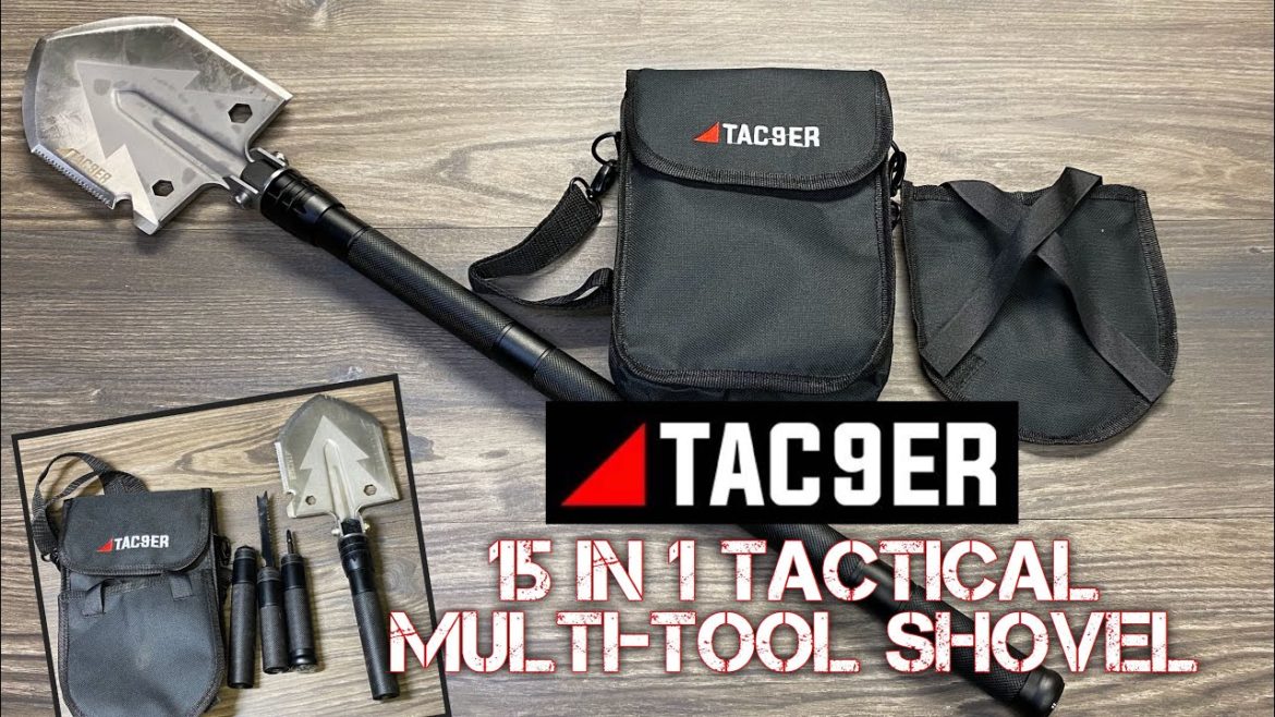 TAC9ER Tactical Multitool 15-in-1 Shovel : EDC : Gardening : Survival : Versatile TAC9ER Tactical Multitool 15-in-1 Shovel : EDC : Gardening : Survival : Versatile