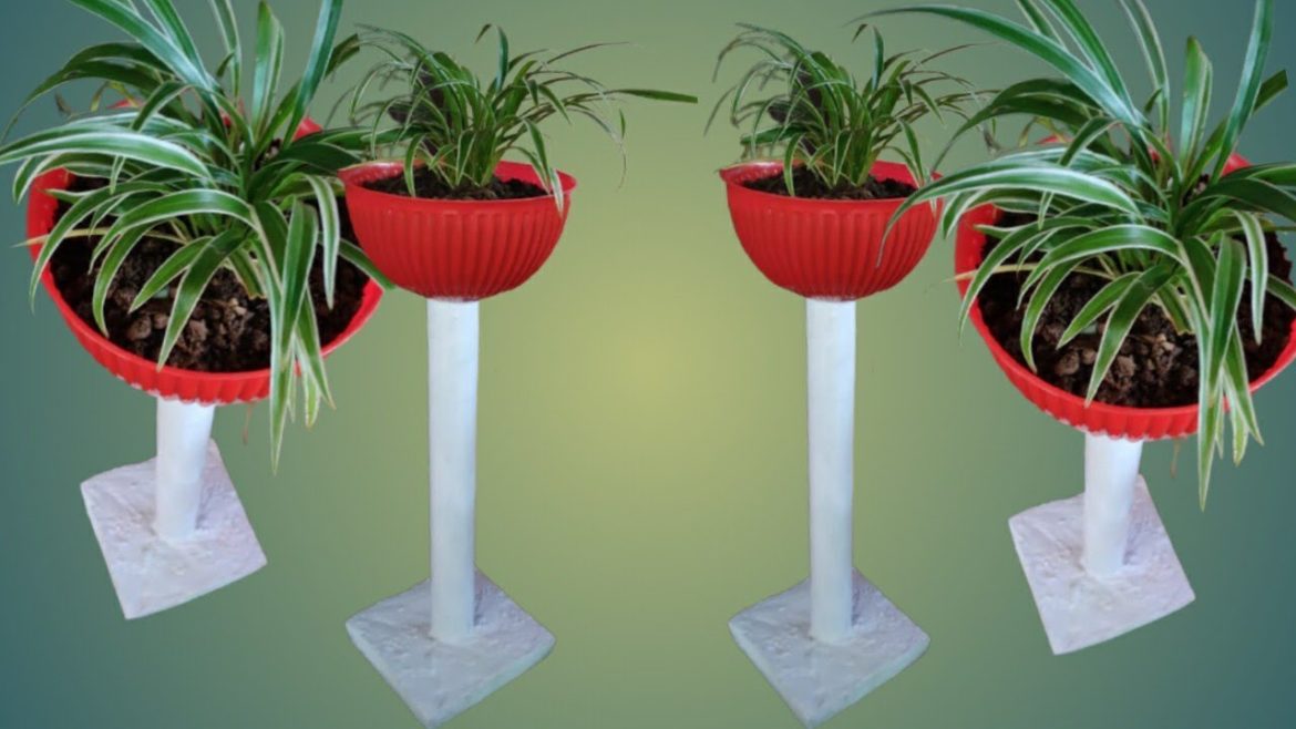 #shorts/creative garden tips/ easy garden craft/pot making video/cement craft/DIY Cement pot/