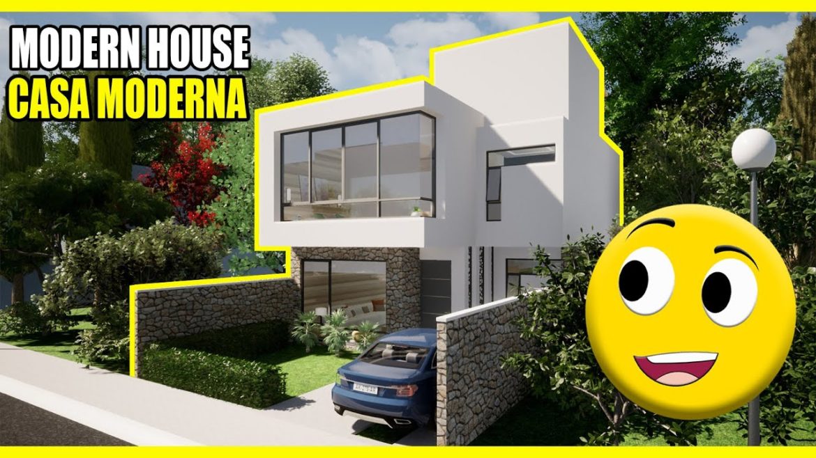 Modern house design | 8x20 house plans | house blueprints