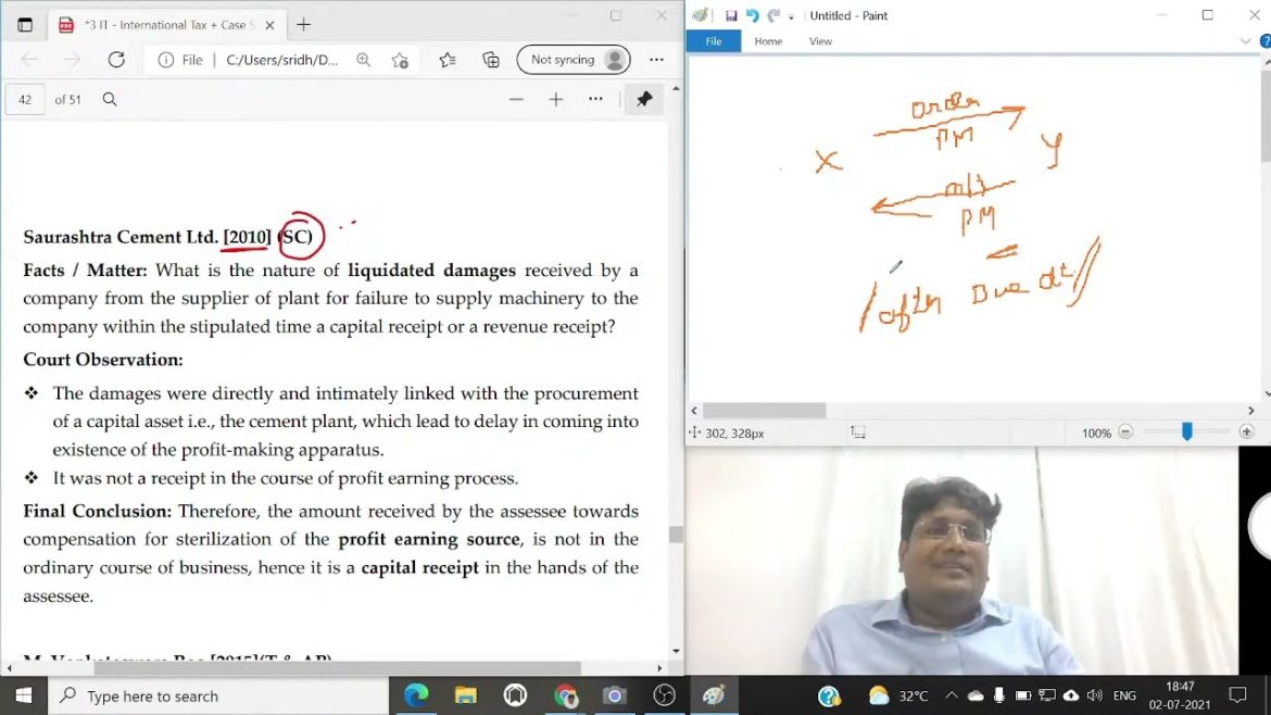 SSA CMA G3 Paper 16A- Direct Tax Laws - 1. Taxation - Case Laws