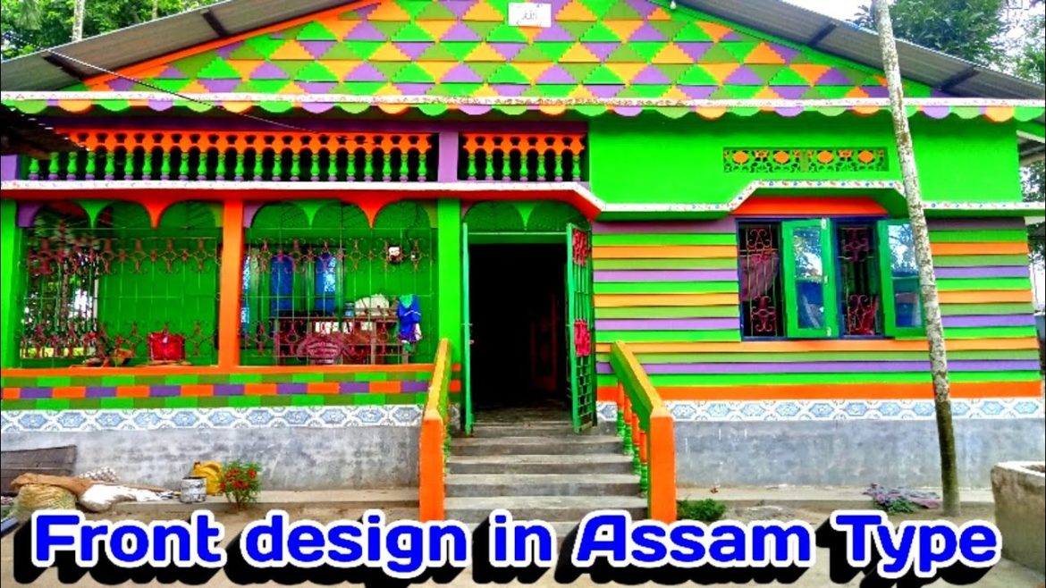 Assam Type House Design | House Front Elevation । Beautiful home design by OSMAN VILLAGE STYLE