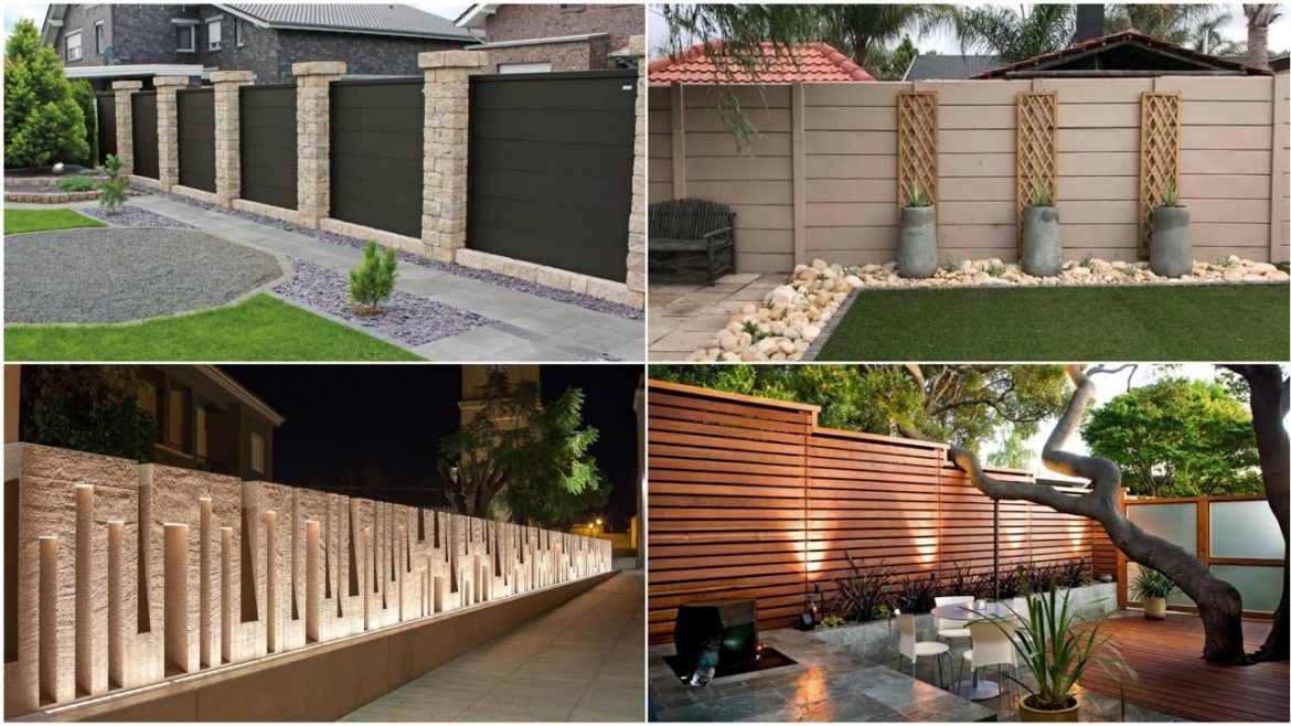 Extremely Hot Exterior Wall Decorating Ideas For Modern Boundary Wall Design And Fencing Ideas