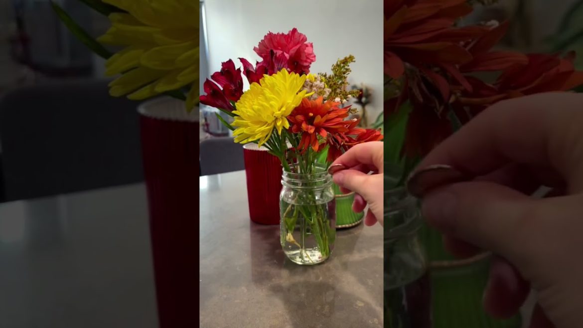 Fresh Flowers HACK! Keep flowers alive longer! #shortsmaschallenge #vlogmas