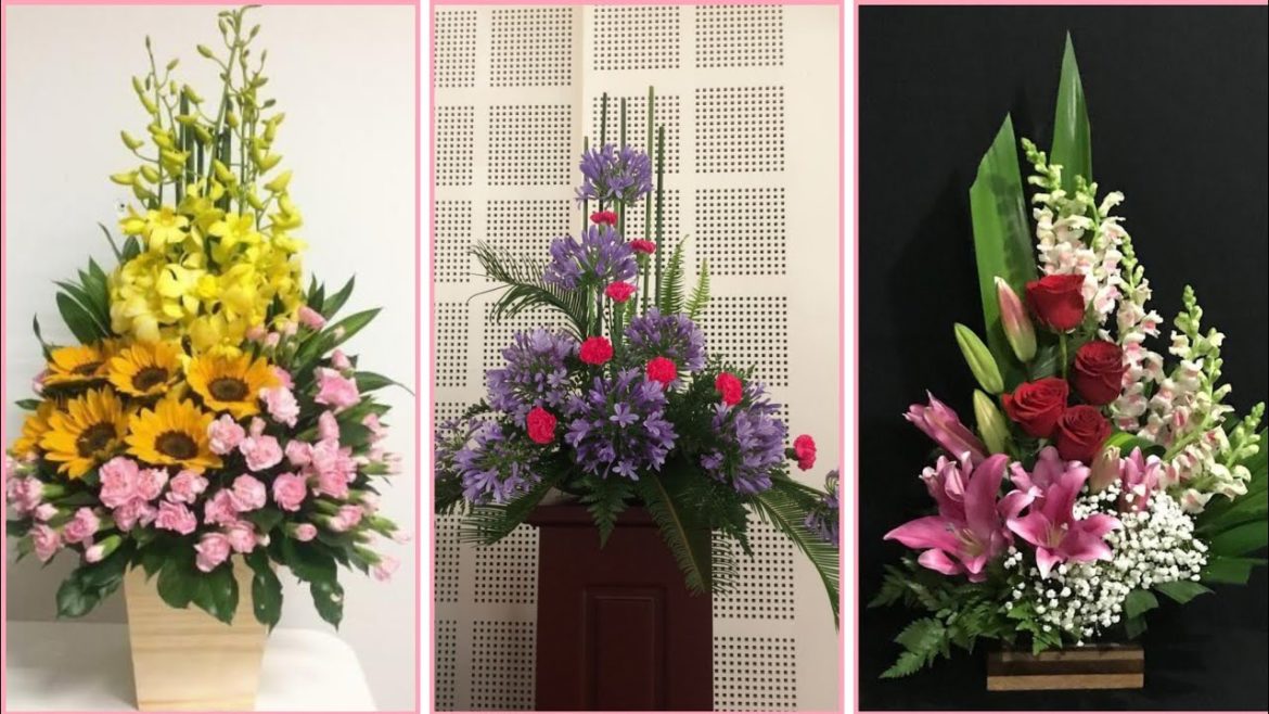 latest magnificant ekabana Japanese fresh flower decoration