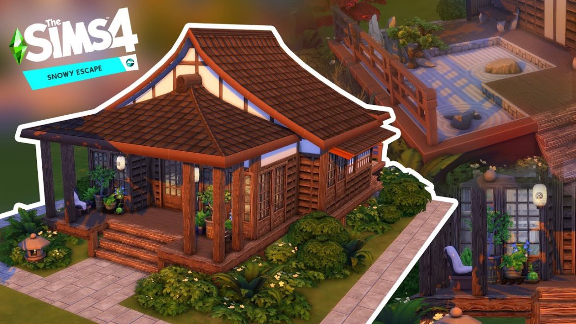 The Sims 4 Snowy Escape | Tiny Japanese House with Zen Garden and Platforms | Speed Build | No CC The Sims 4 Snowy Escape | Tiny Japanese House with Zen Garden and Platforms | Speed Build | No CC