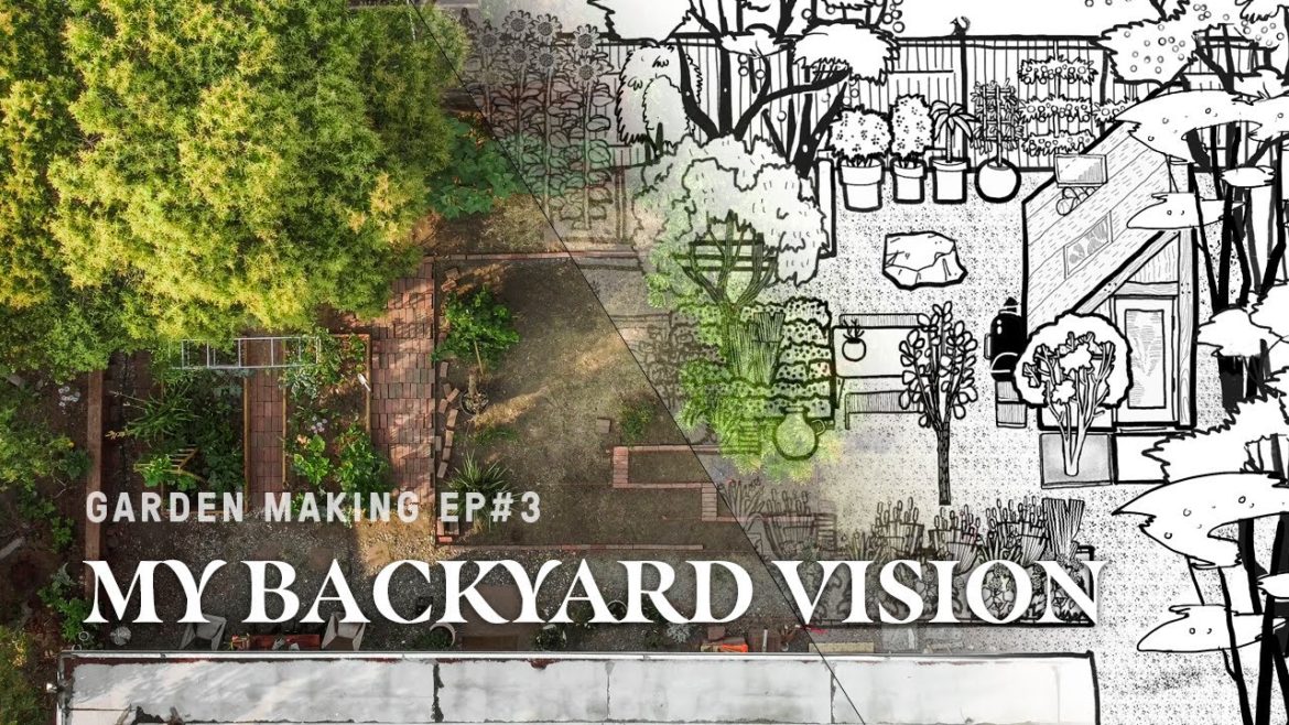 Envisioning my Backyard Garden｜Brick & Metal Edging diy Makeover｜Garden Making ep3