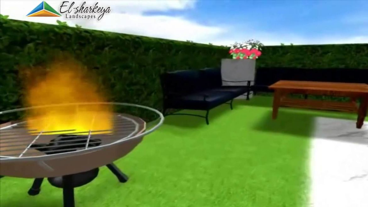 A medium-sized garden Landscape Design A medium-sized garden Landscape Design