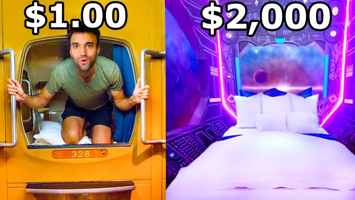 $1 CAPSULE HOTEL Vs. $2,000 CAPSULE HOTEL!