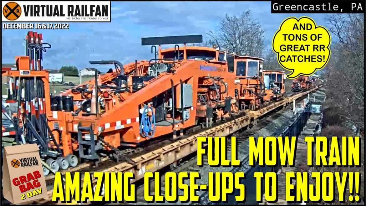 FULL MOW TRAIN WITH EXCELLENT LIGHTING TO PAUSE AND VIEW THE EQUIPMENT & A BUNCH MORE! 12/16&17/22