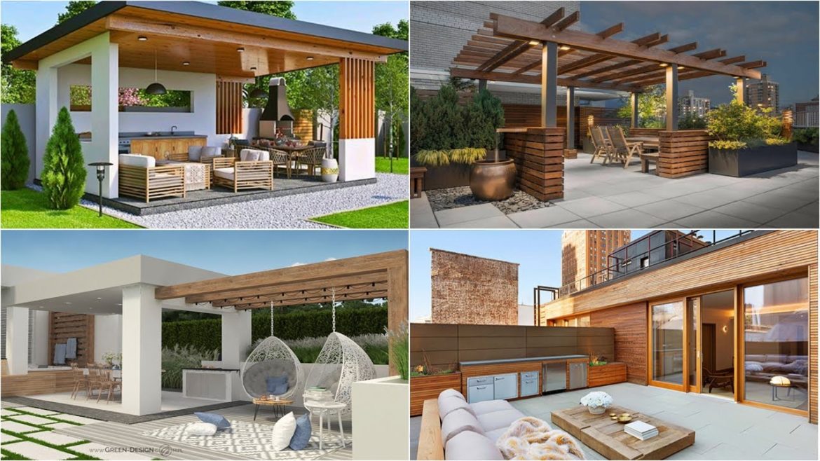Rooftop Garden Landscaping Ideas 2022 | Backyard Patio Design Ideas House Exterior Terrace Pergola