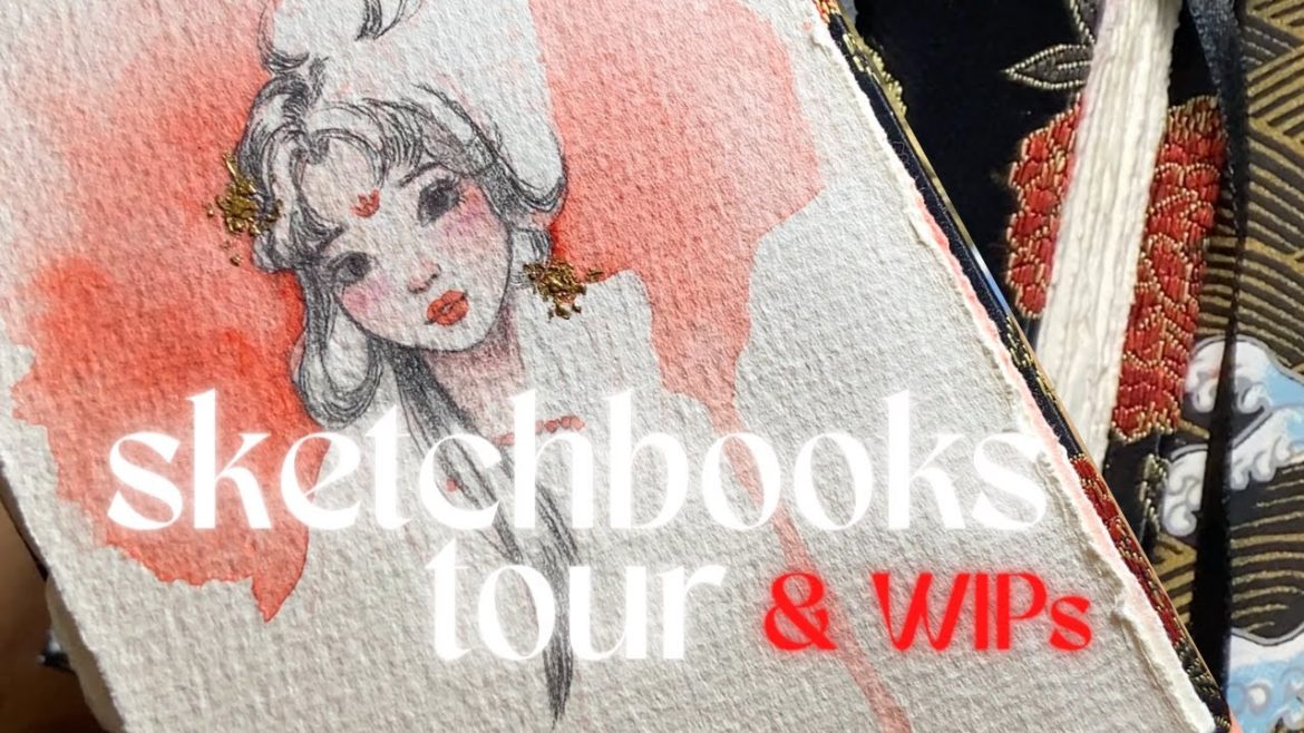 chatty SKETCHBOOK TOUR 🧑🏻‍🎨 watercolour, pencil & WIPs! ✏️🌷