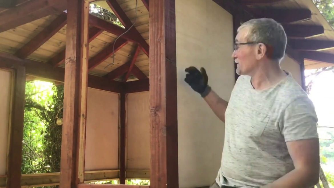 Part 8: How to make a Japanese garden tea house - The side panels