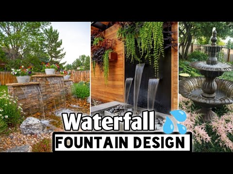 Waterfall Fountain at Home Design | Backyard Waterfall Feature Aquarium Build Front yard Garden Pond Waterfall Fountain at Home Design | Backyard Waterfall Feature Aquarium Build Front yard Garden Pond