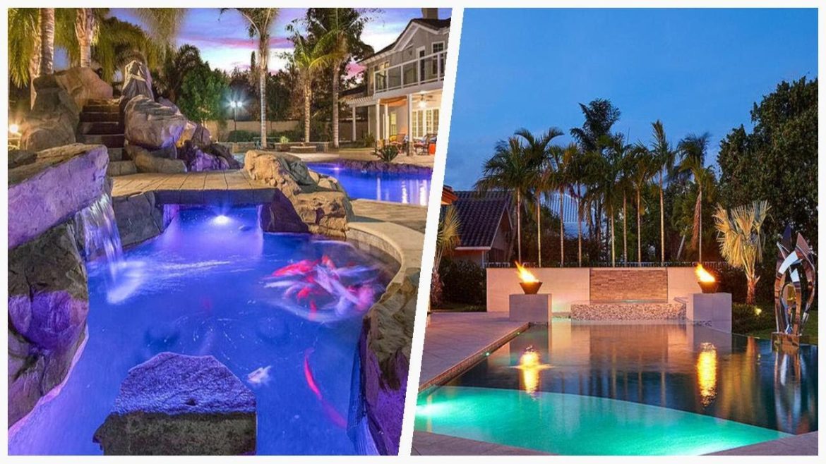 75 Purple Custom-shaped Pool Design Ideas You'll Love ⭐️