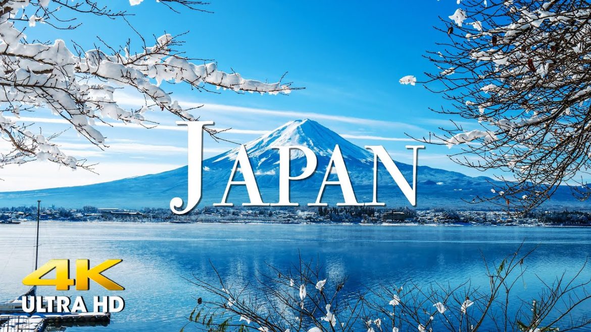 FLYING OVER JAPAN (4K UHD) Amazing Beautiful Nature Scenery with Relaxing Music | 4K VIDEO ULTRA HD