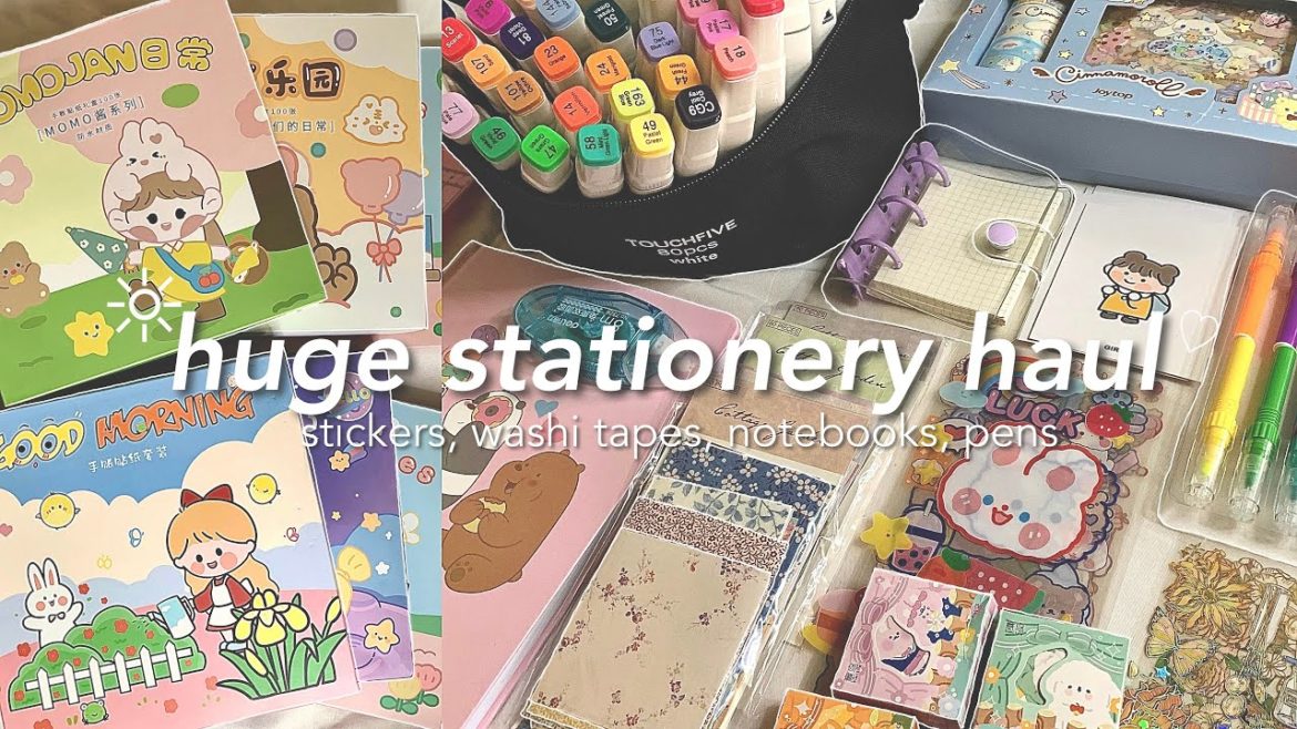 🧸 huge stationery haul // stickers, washi tapes, highlighters, notebooks, etc. 🧸 huge stationery haul // stickers, washi tapes, highlighters, notebooks, etc.
