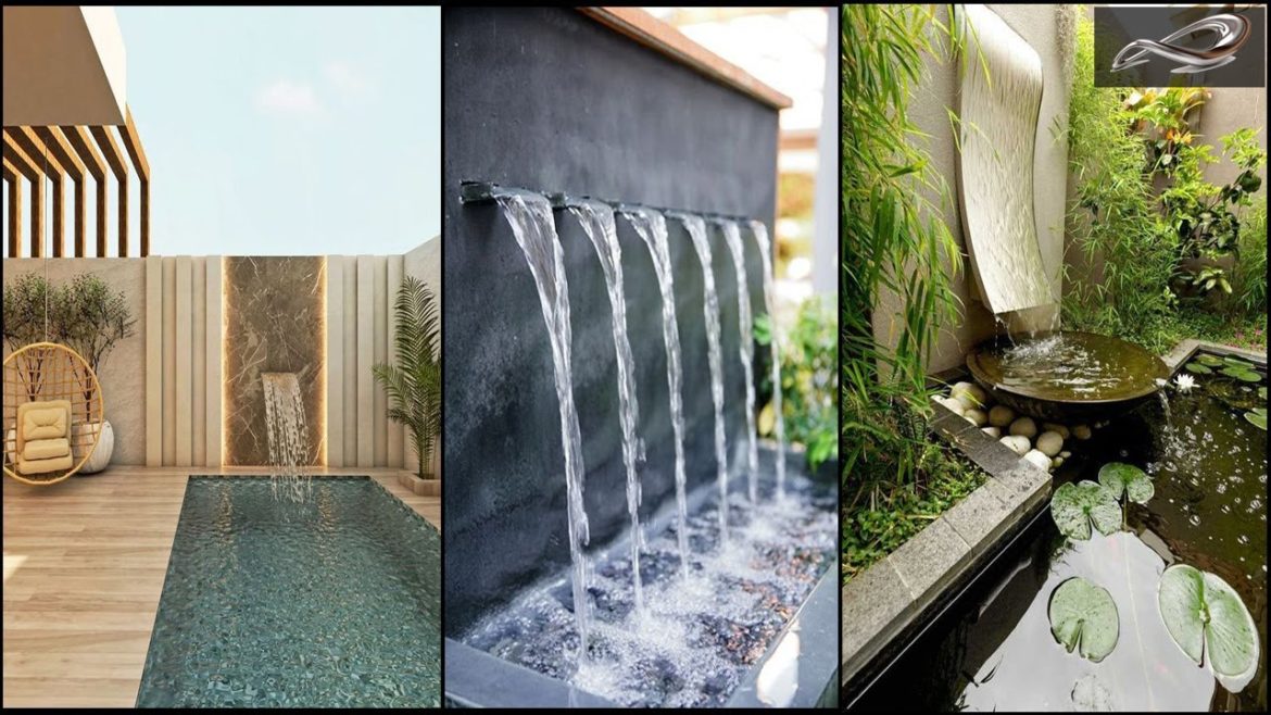 200+ Backyard Waterfall Fountain | Backyard Water Wall Designs | Backyard Decor Design 2022 | I.A.S.