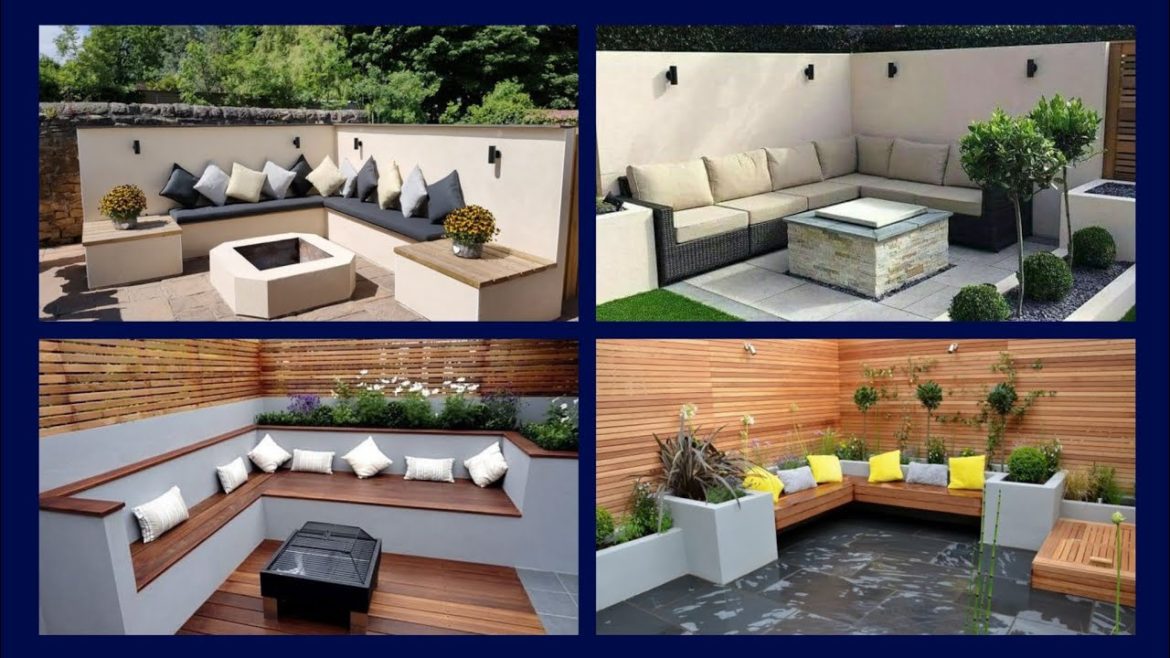 Modern patio seating area For your garden #landscaping design #homedecor #Newdecorationideas