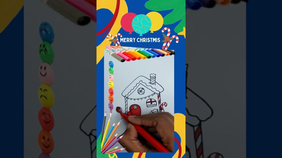 Christmas house art#christmas #artandcraft #merrychristmas #chirstmas2022