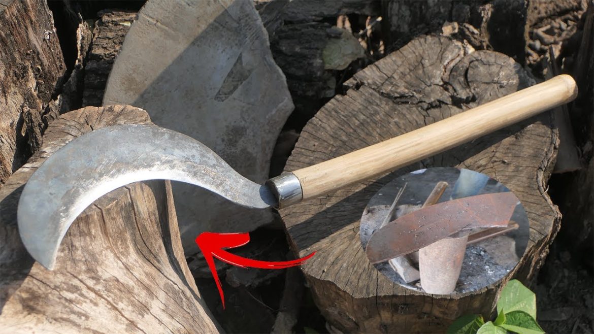 Gardener Tools/ How To Make a Useful Grass Sickle From The Piece of Plough Disc at Home