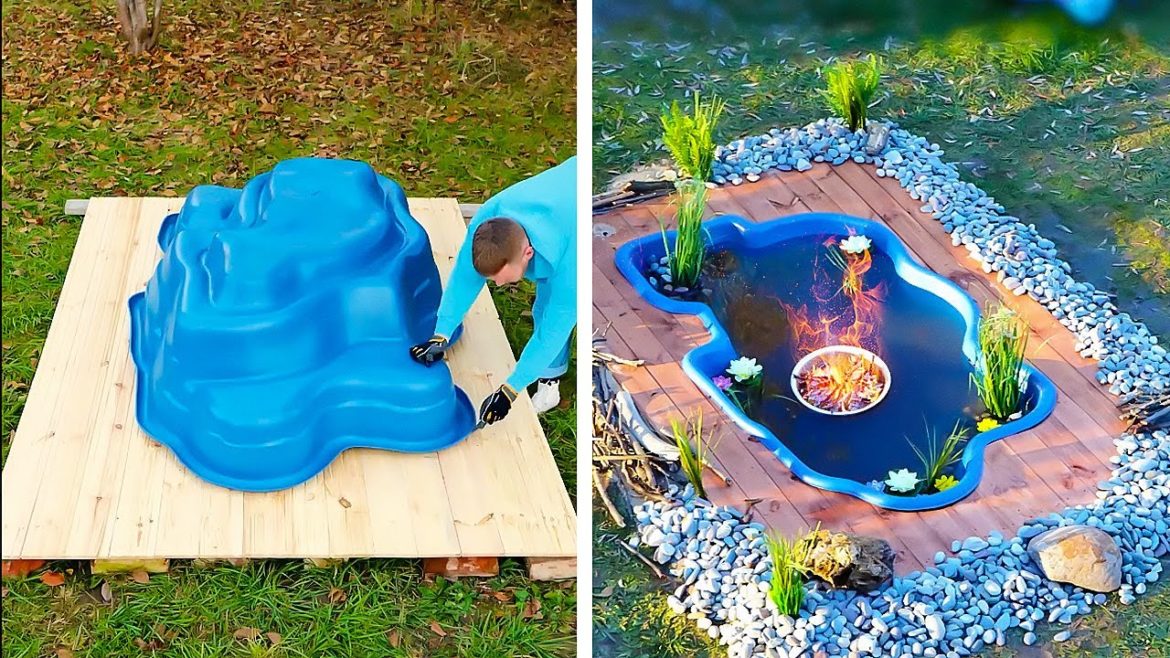 DIY GARDEN POND and other crafts for BACKYARD
