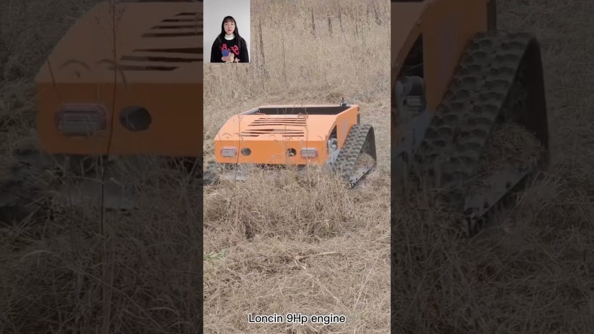 EPA gasoline powered engine multifunctional tracked remote operated field and brush mower