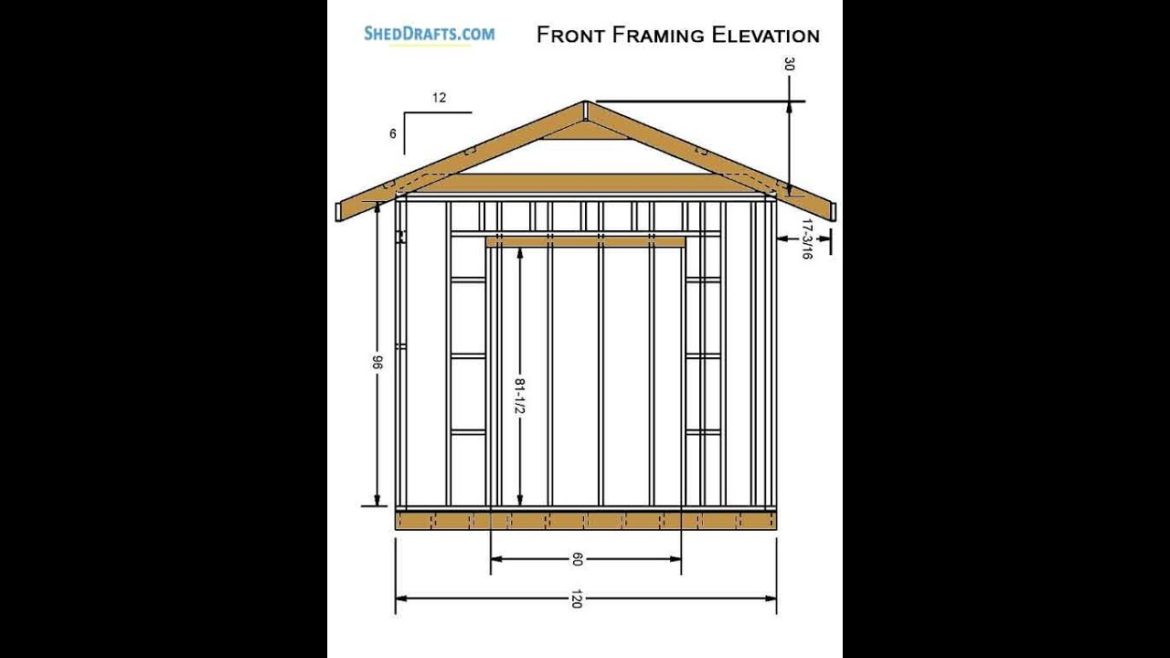 10x10 Gable Garden Storage Shed Plans Blueprints