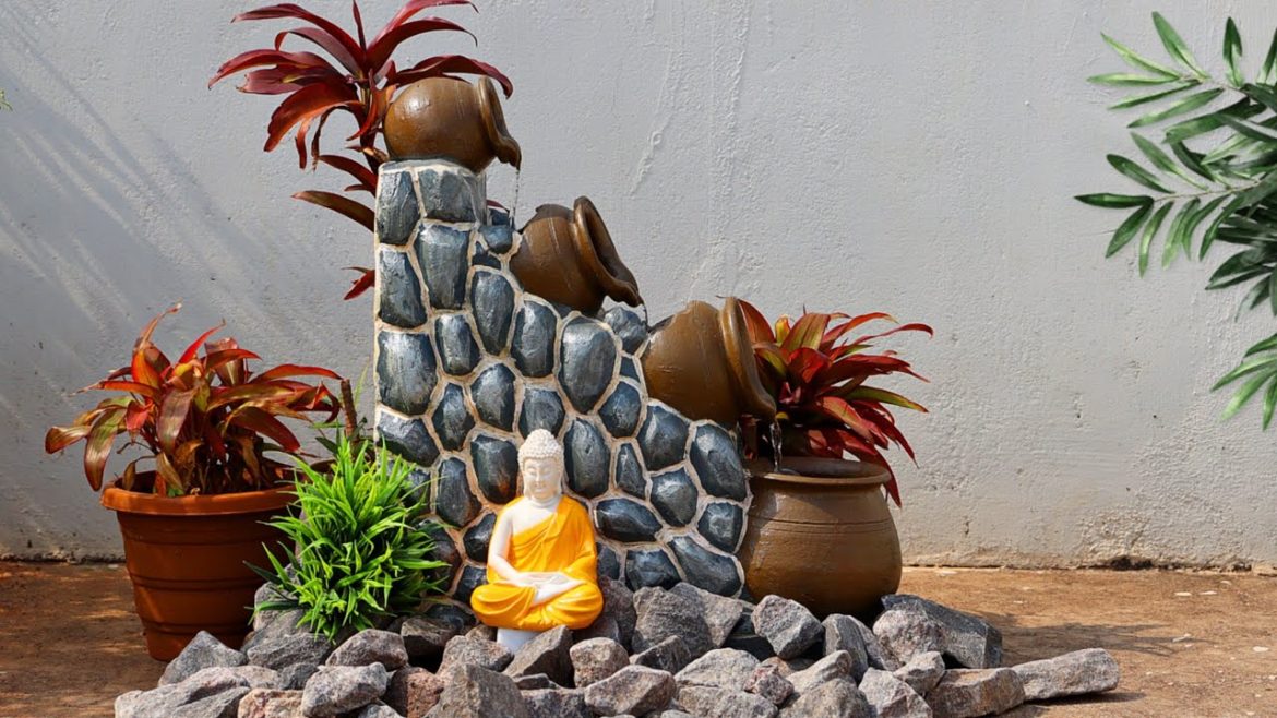 Awesome Peaceful Buddha Garden Waterfall Fountain | Amazing Garden Buddha's Making Waterfal Fountain