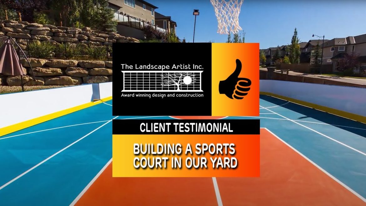 Building the backyard basketball and sports court