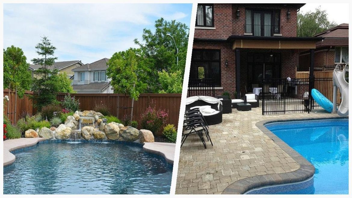 75 Mid-sized Shabby-chic Style Pool Design Ideas You'll Love ➤