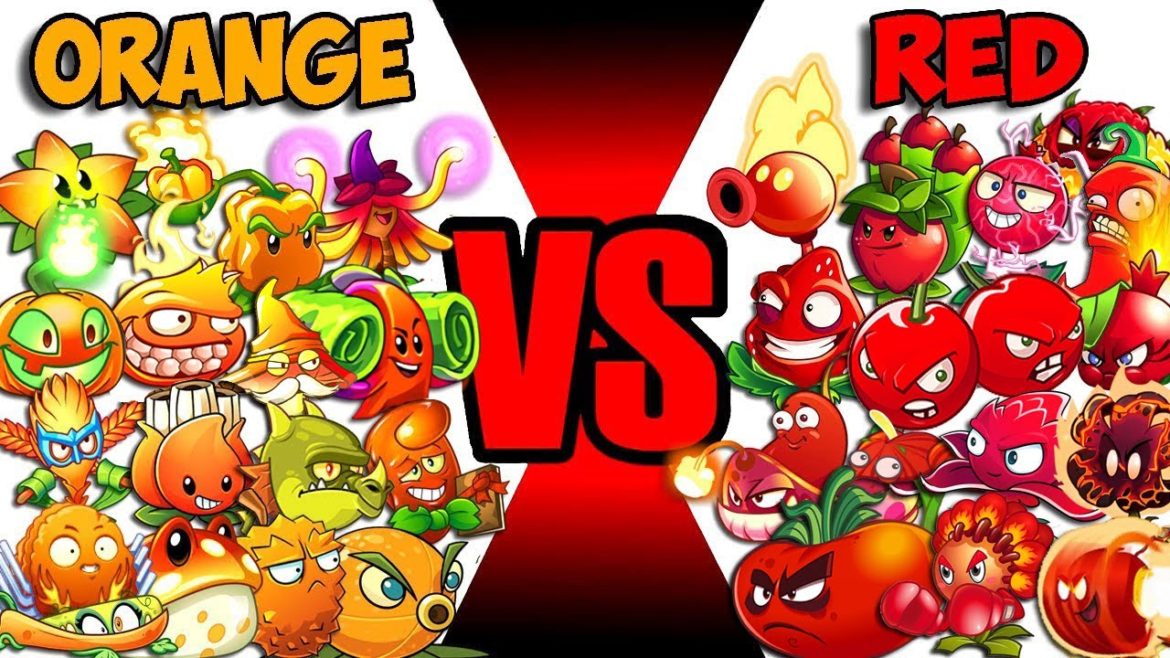 Team ORANGE vs RED Plants - Who Will Win? - PvZ 2 Team Plant Vs Team Plant