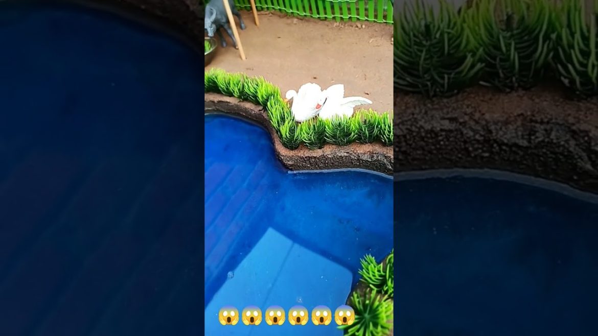 DIY making mini Farm | Diorama with House for Cow | Mini Hand Pump | Supply Water Pool for Garden#10