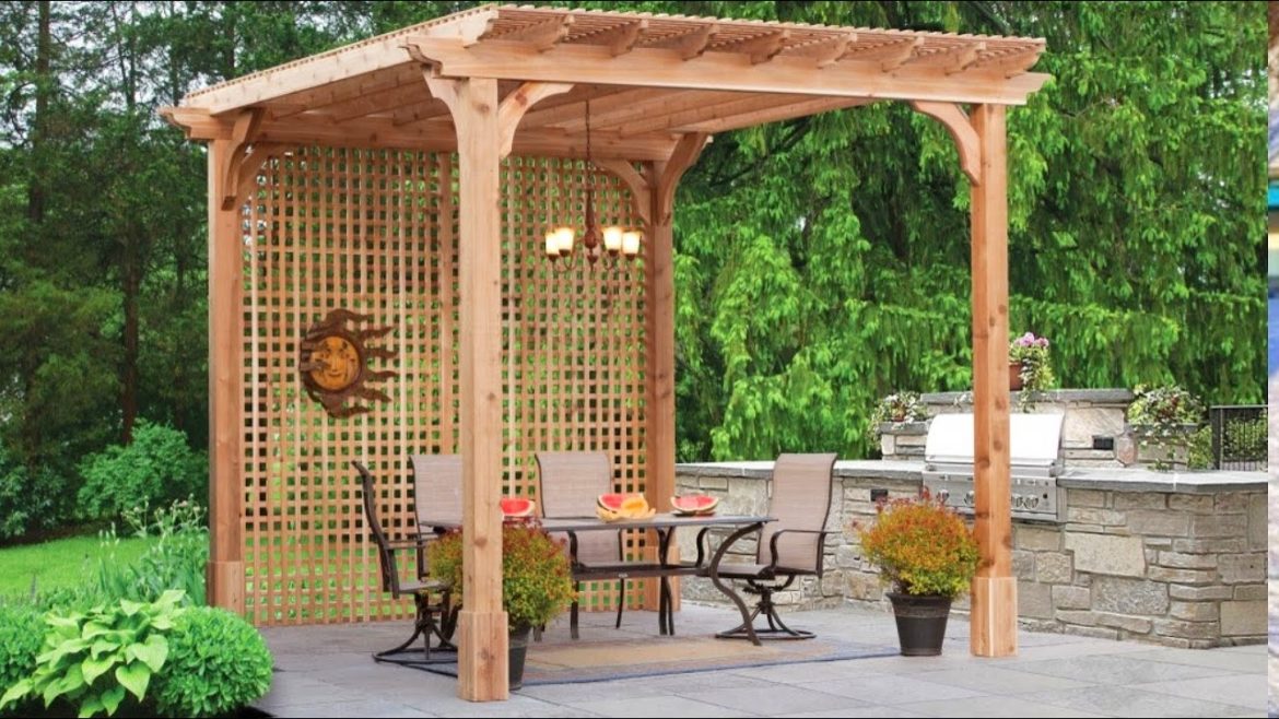 120 Rustic and Modern Pergola Creative Design Ideas 2022 - Outdoor Relaxing Pergola Part.50