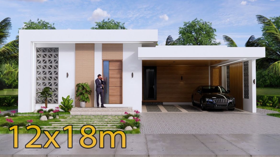 Free House Plans 12x18 Meter House Design 40x59 Feet 3 Beds 3 Baths